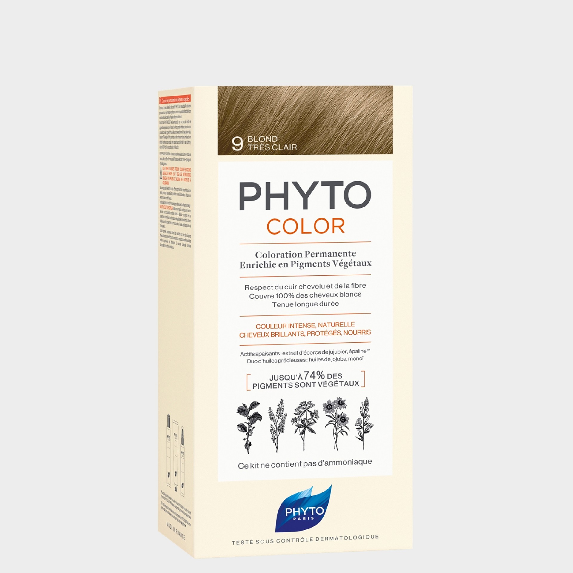 Creme Coloração Permanente Phyto Phytocolor Kit 9 Louro Muito Claro