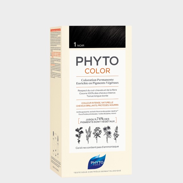 Creme Colorao Permanente Phyto Phytocolor Kit 1 Preto
