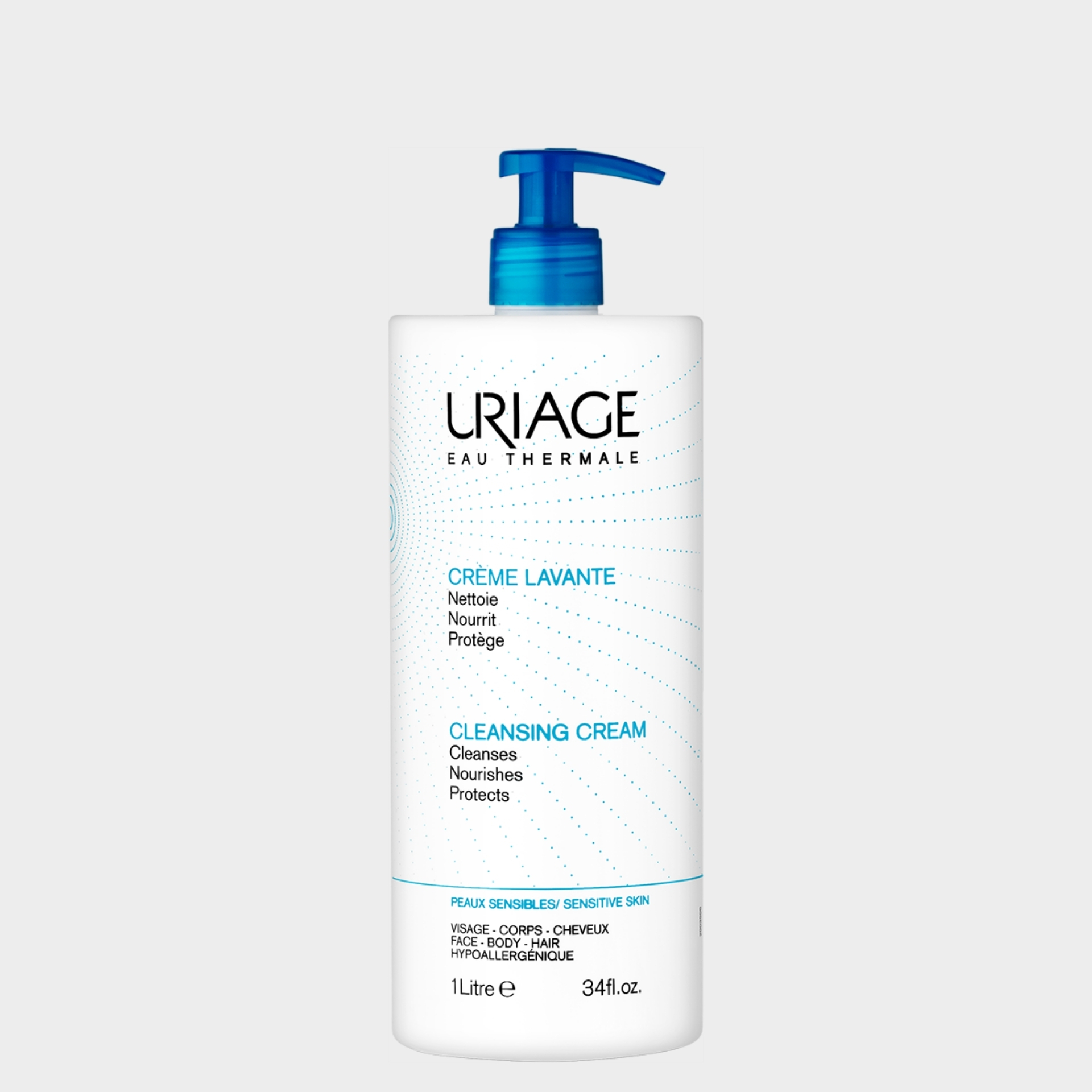 Creme Lavante Rosto Corpo e Cabelo Uriage 1 litro