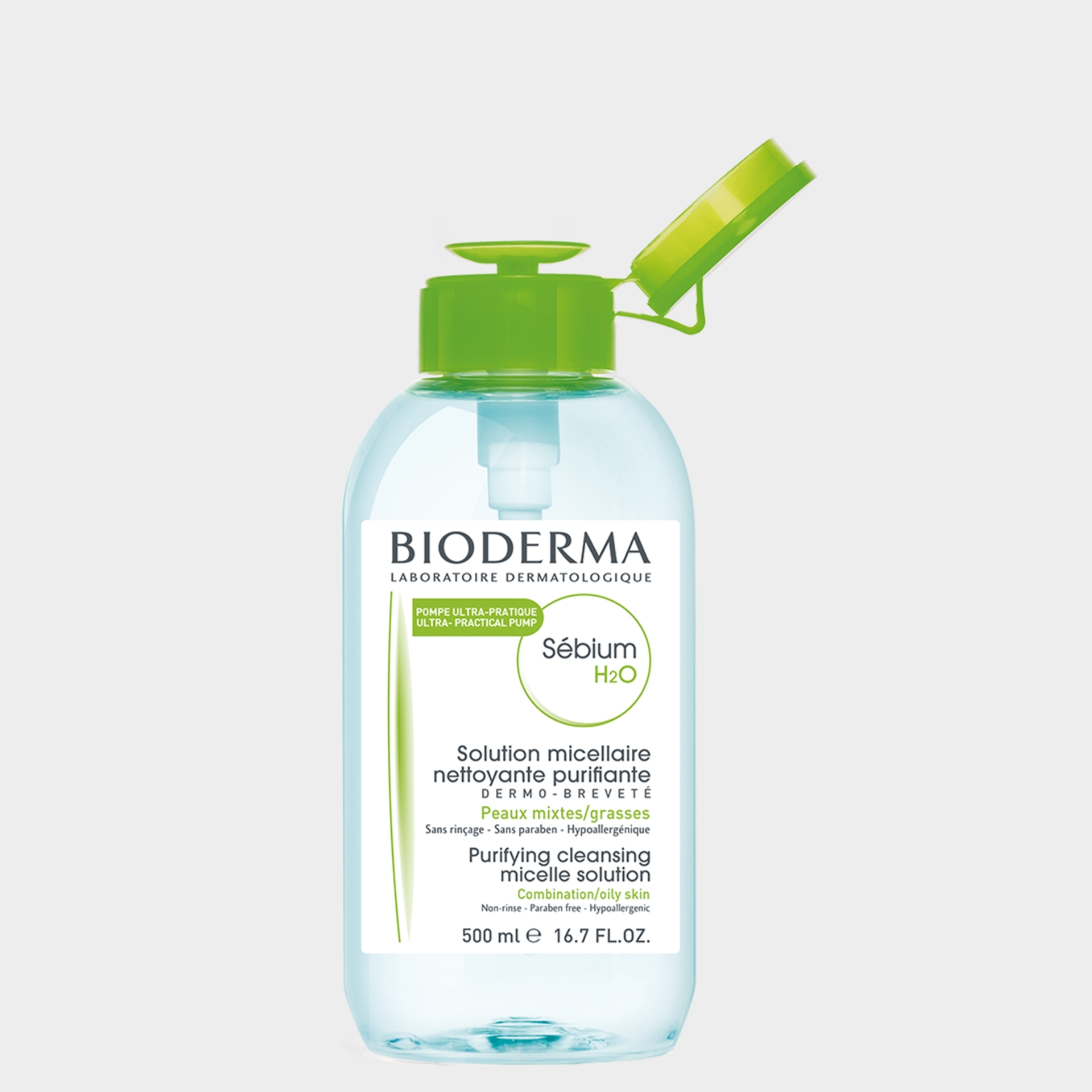 Água Micelar Bioderma Sébium H2O Pump Reverse 500 ml
