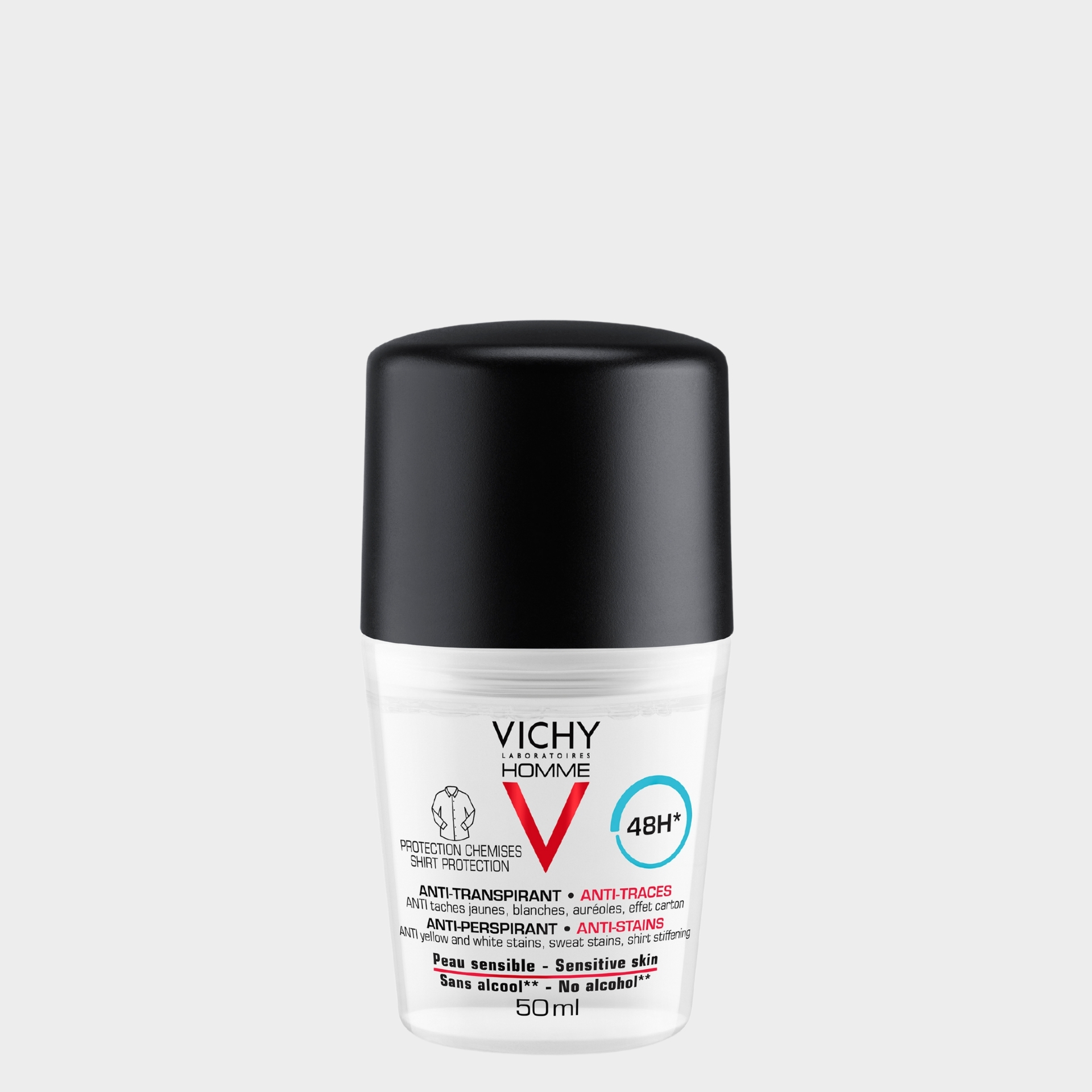 Desodorizante Anti-Manchas Deo Roll-On 48h Vichy Homme 50 ml