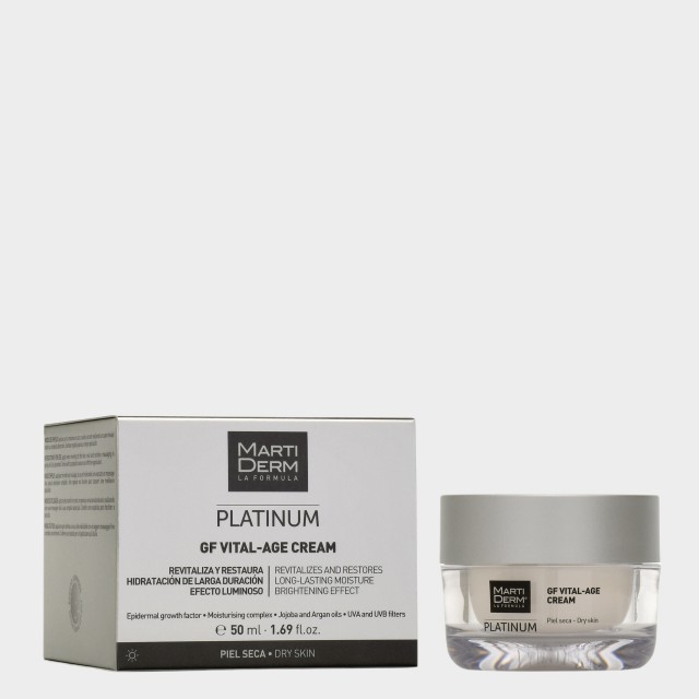 Creme de Dia Anti-Envelhecimento MartiDerm Platinum GF Vital-Age Pele Seca 50 ml Creme de Dia Anti-Envelhecimento MartiDerm Platinum GF Vital-Age Pele Seca 50 ml