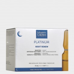 Ampolas Ao Regeneradora MartiDerm Platinum Night Renew 30 ampolas