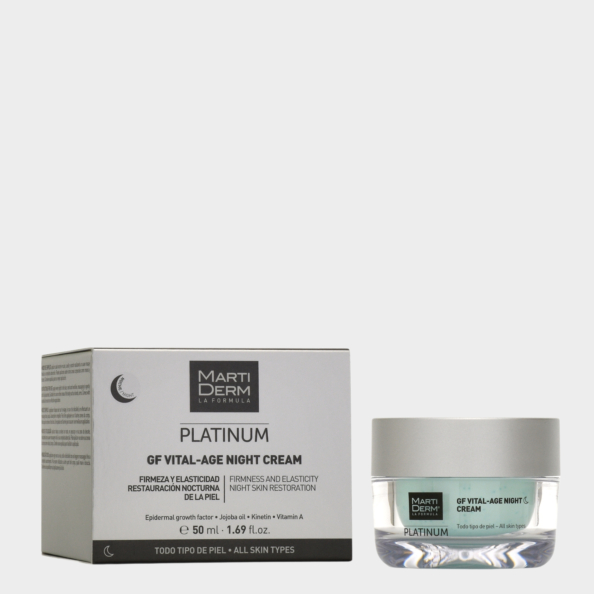 Creme de Noite Anti-Envelhecimento MartiDerm Platinum GF Vital-Age 50 ml