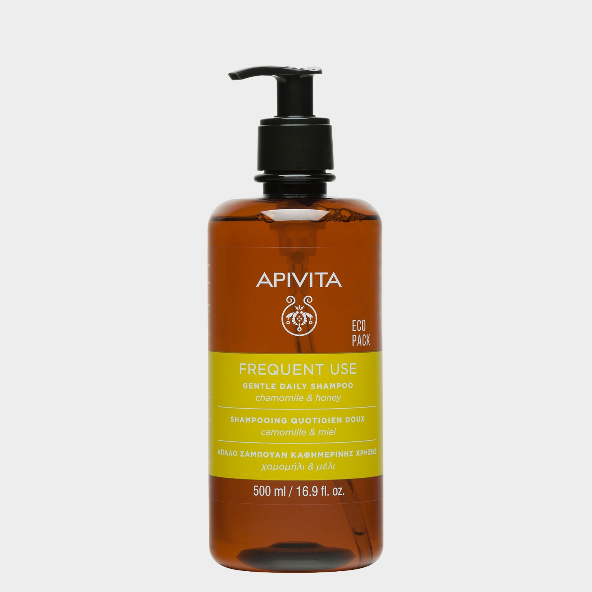 Champô Suave Uso Diário Apivita Chamomile & Honey Ecopack 500 ml