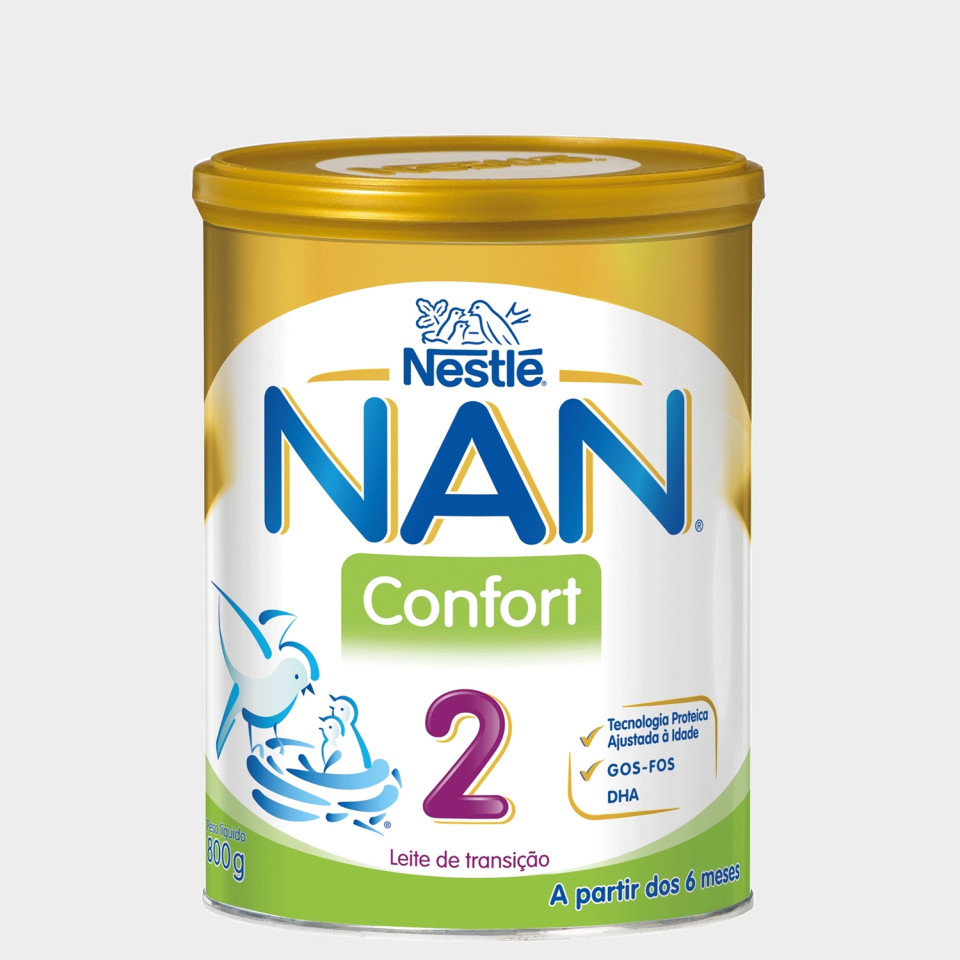 Leite de Transição Nestlé NAN Confort 2 Mais de 6 Meses 800 gr