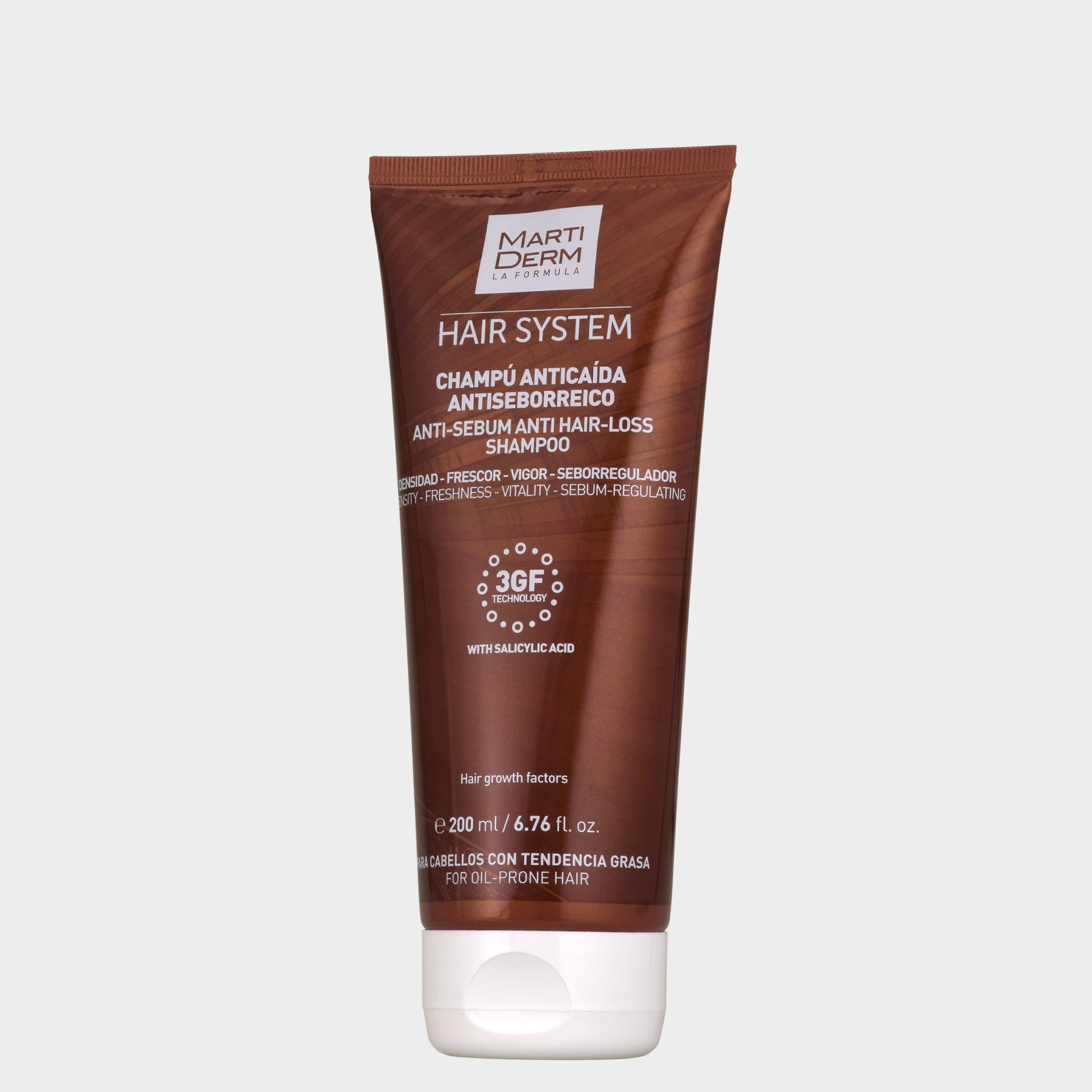 Champô Anti-Queda & Anti-Sebo MartiDerm Hair System 200 ml