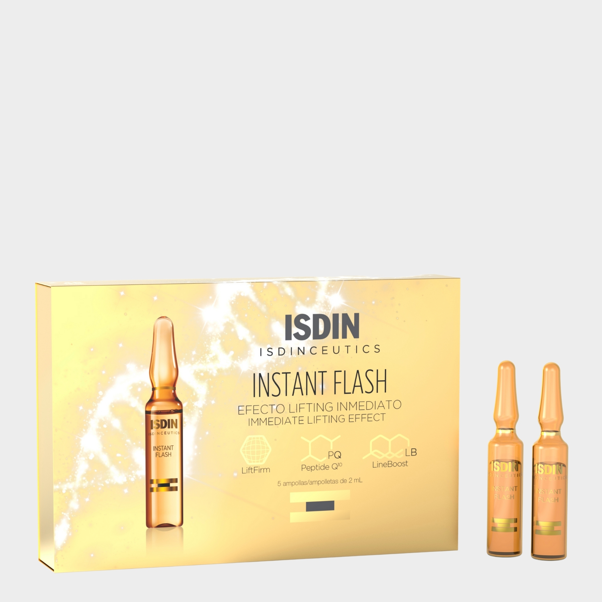 Ampolas Anti-Envelhecimento Rosto Isdin Isdinceutics Instant Flash 5 ampolas