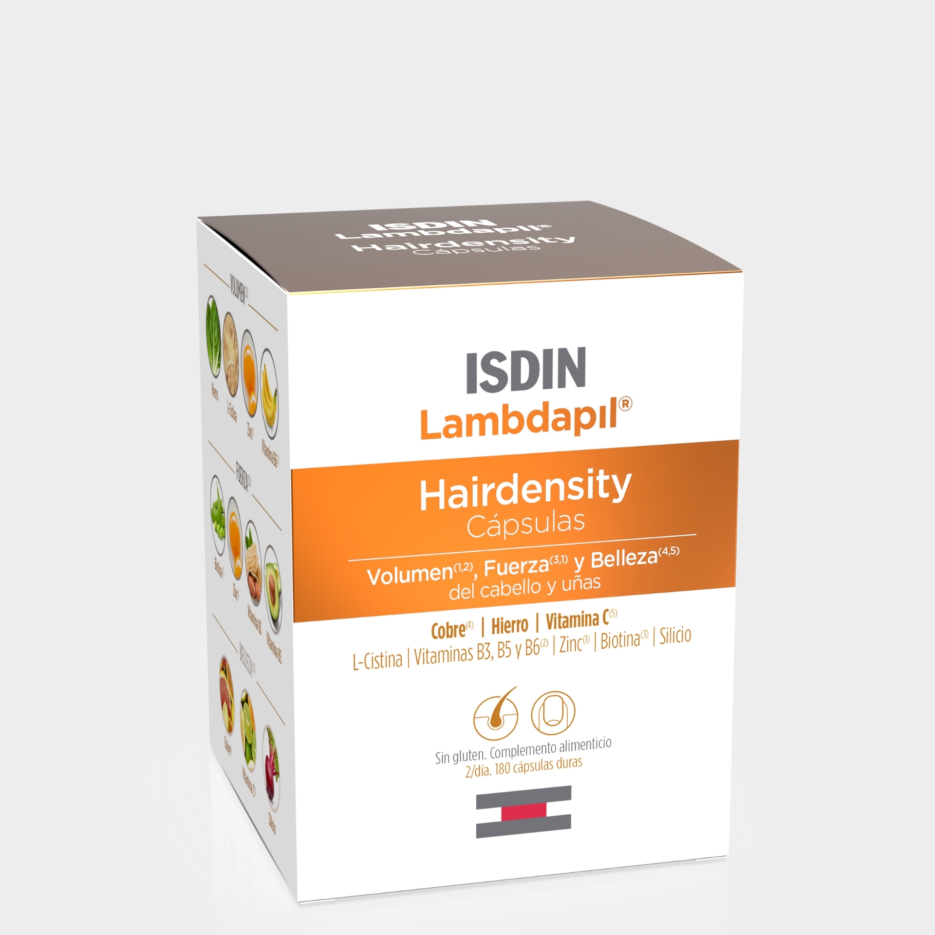 Cápsulas Fortalecedoras Cabelo e Unhas Isdin Lambdapil Hair Density 60 cápsulas