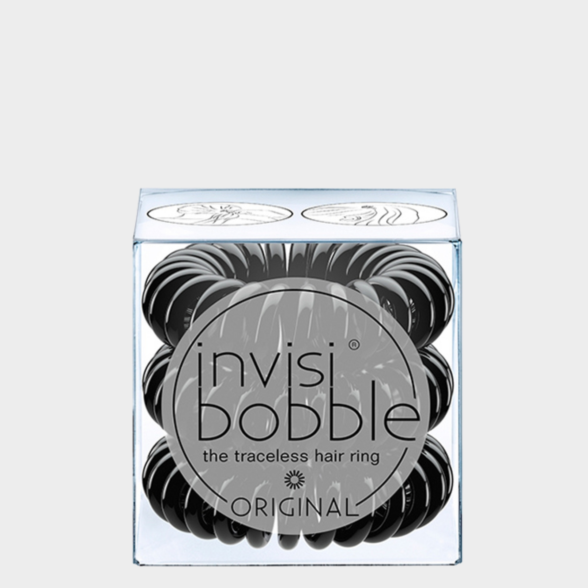 Elásticos Cabelo invisibobble Original True Black Preto 3 uns