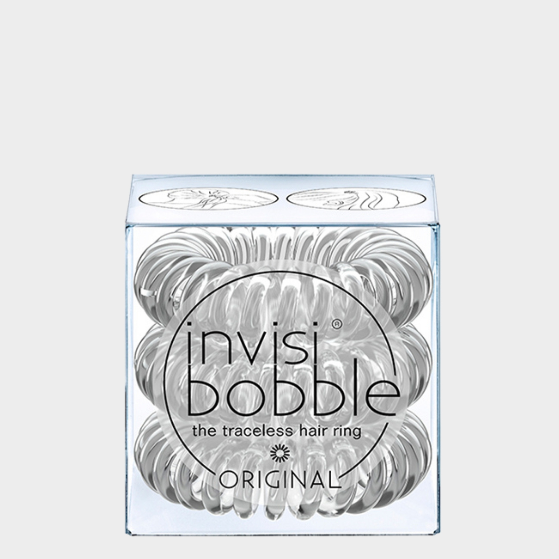 Elásticos Cabelo invisibobble Original Crystal Clear Transparente 3 uns