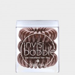 Elsticos Cabelo invisibobble Original Pretzel Brown Castanho 3 uns