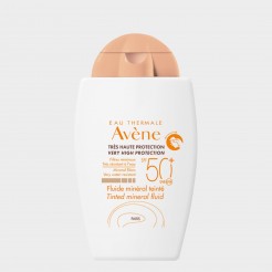 Protetor Solar de Rosto Fludo Mineral Avne SPF50+ Com Cor Pele Intolerante 40 ml