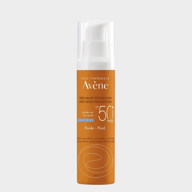 Protetor Solar Fluido Avne SPF50+ Com Cor Pele Clara Hipersensvel 50 ml