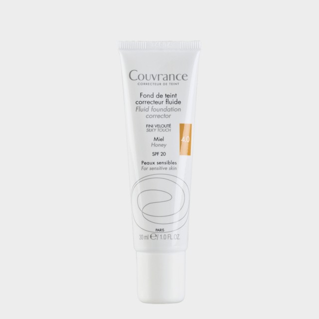 Base Fluida Corretora Avne Couvrance SPF20 Tom Areia Pele Sensvel 30 ml
