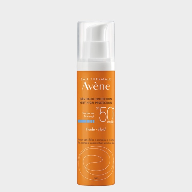 Protetor Solar de Rosto Fluido Avne SPF50+ Dry Touch Pele Clara Hipersensvel 50 ml