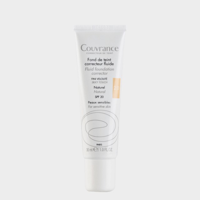 Base Fluida Corretora Avène Couvrance SPF20 Tom Natural Pele Sensível 30 ml Base Fluida Corretora Avène Couvrance SPF20 Tom Natural Pele Sensível 30 ml