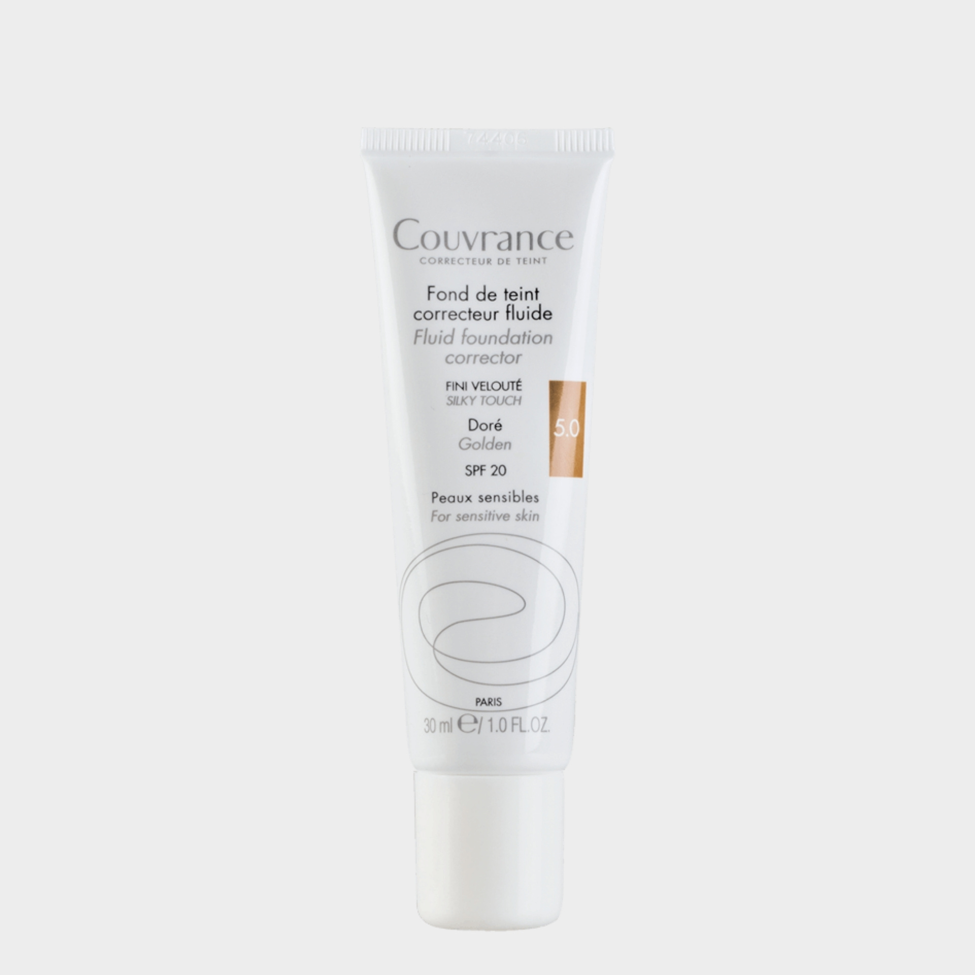 Base Fluida Corretora Avène Couvrance SPF20 Tom Dourado Pele Sensível 30 ml