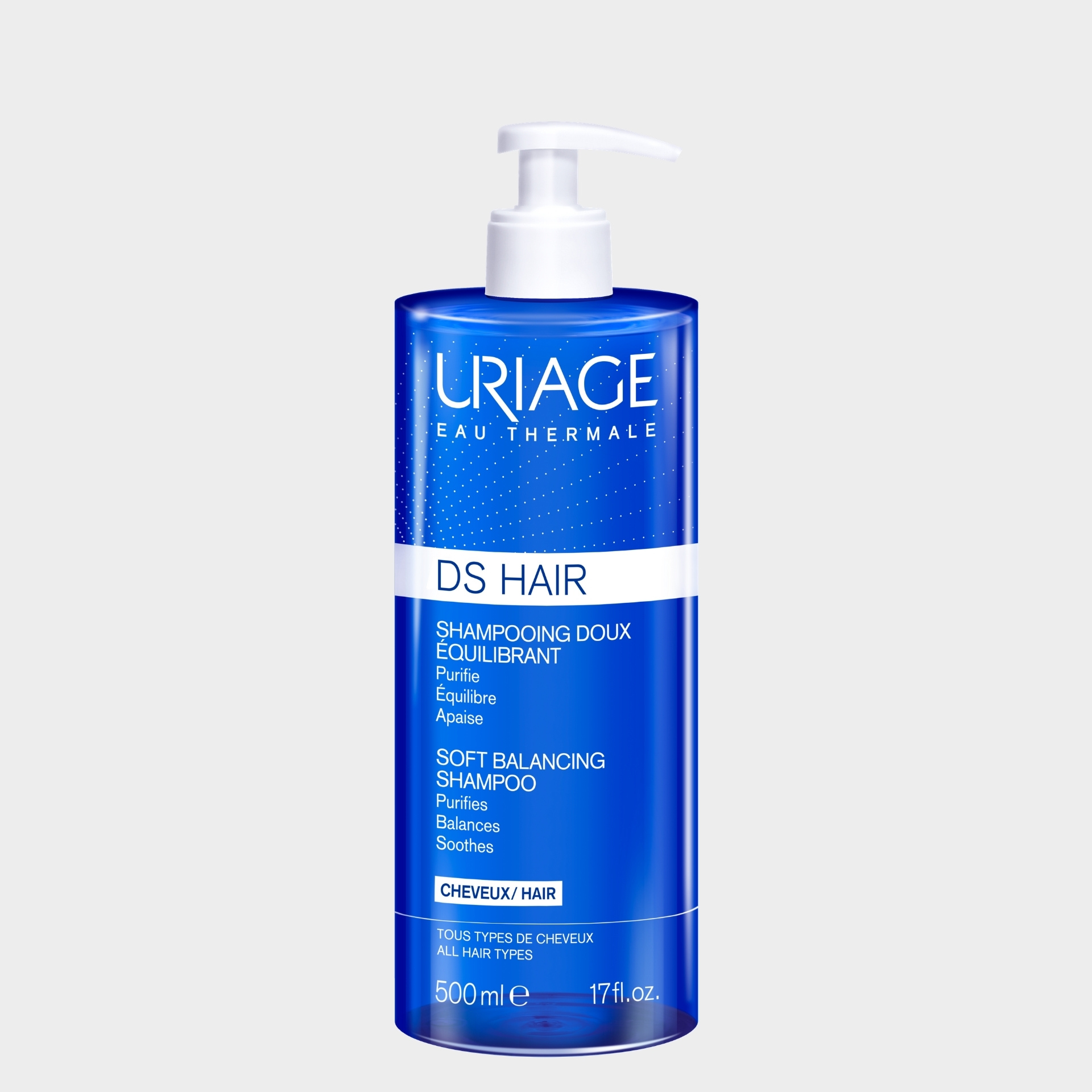 Champô Suave Equilíbrio Uriage DS Hair Couro Cabeludo Sensível 500 ml