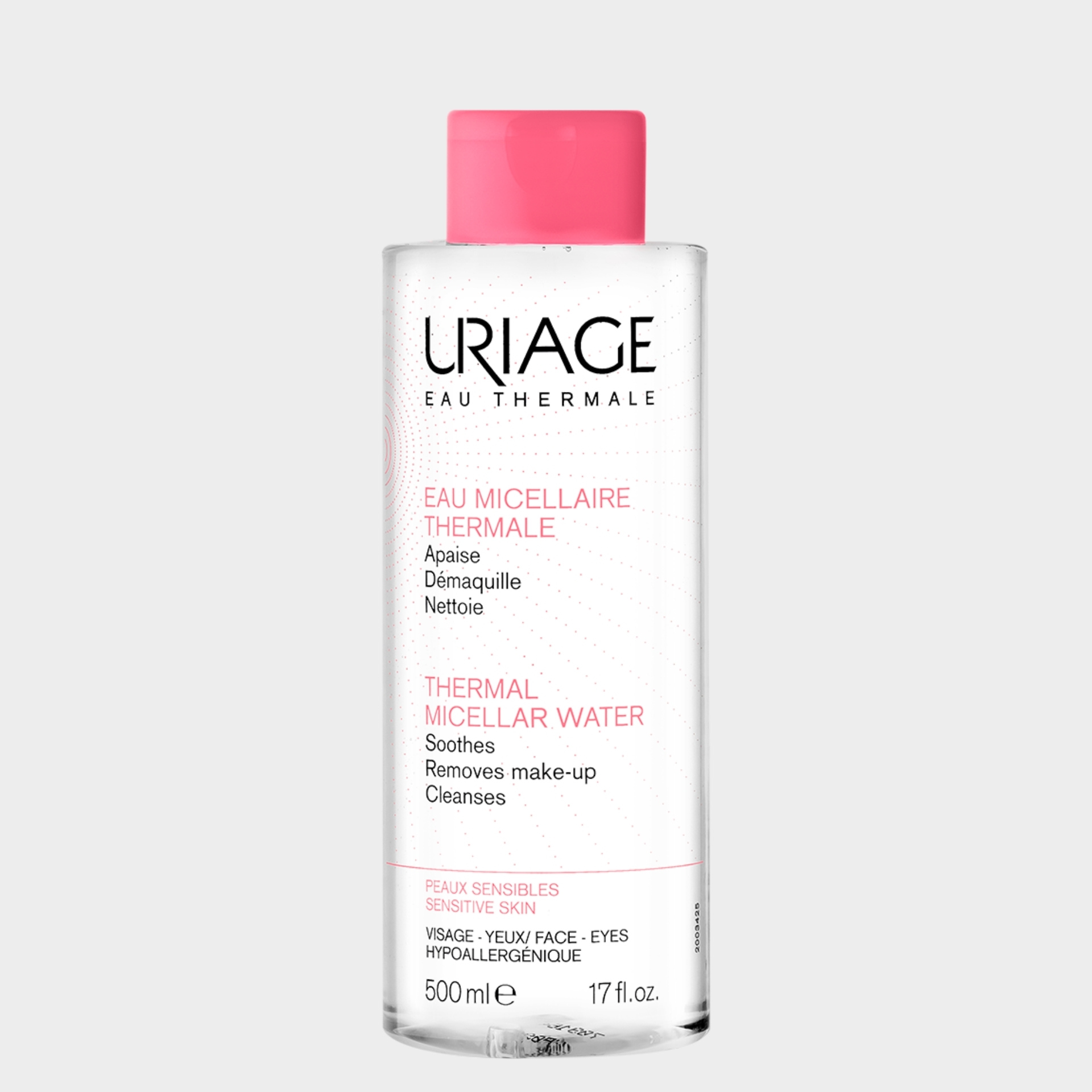 Água de Limpeza Termal Micelar Uriage Pele Sensível 500 ml
