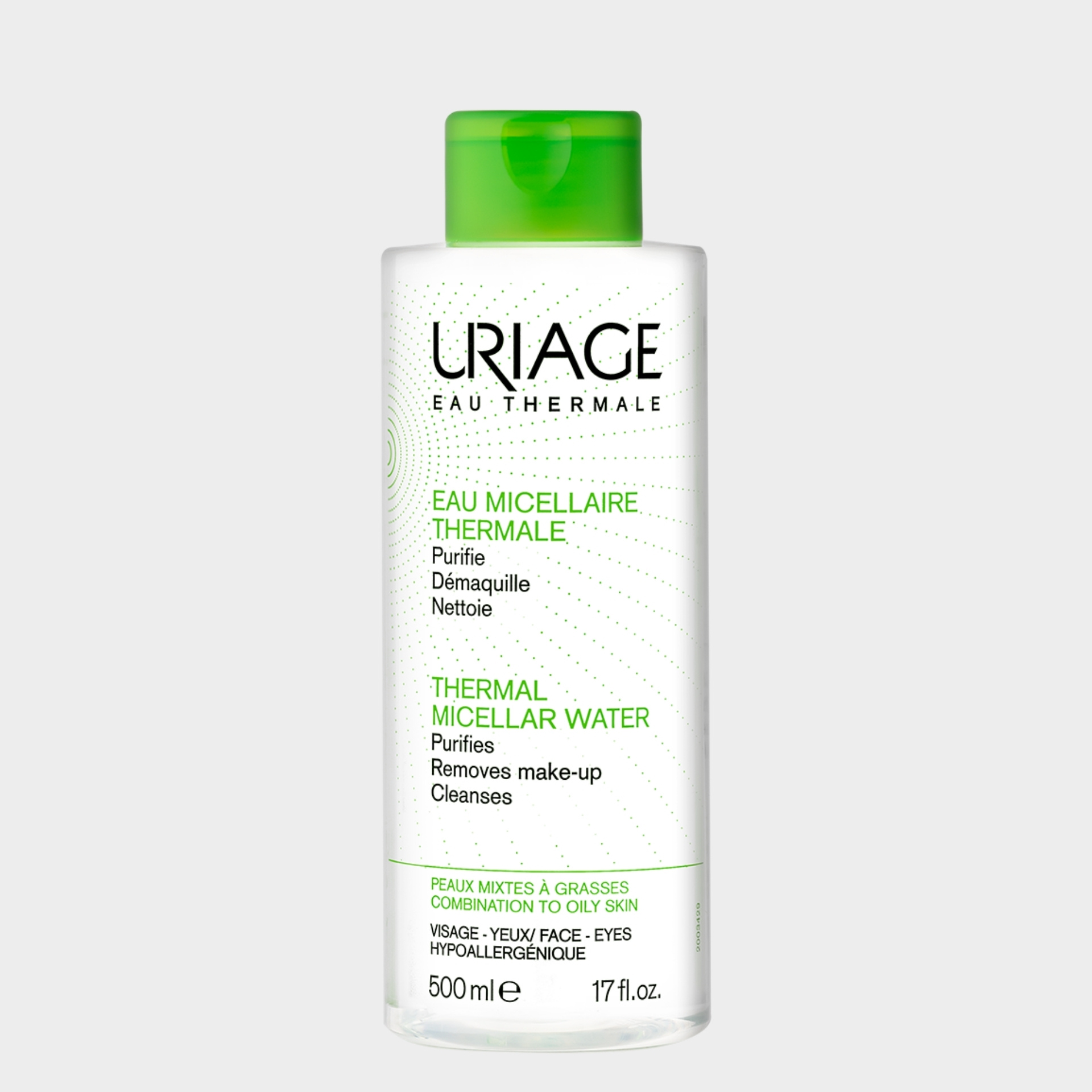 Água de Limpeza Termal Micelar Uriage Pele Mista Oleosa 500 ml