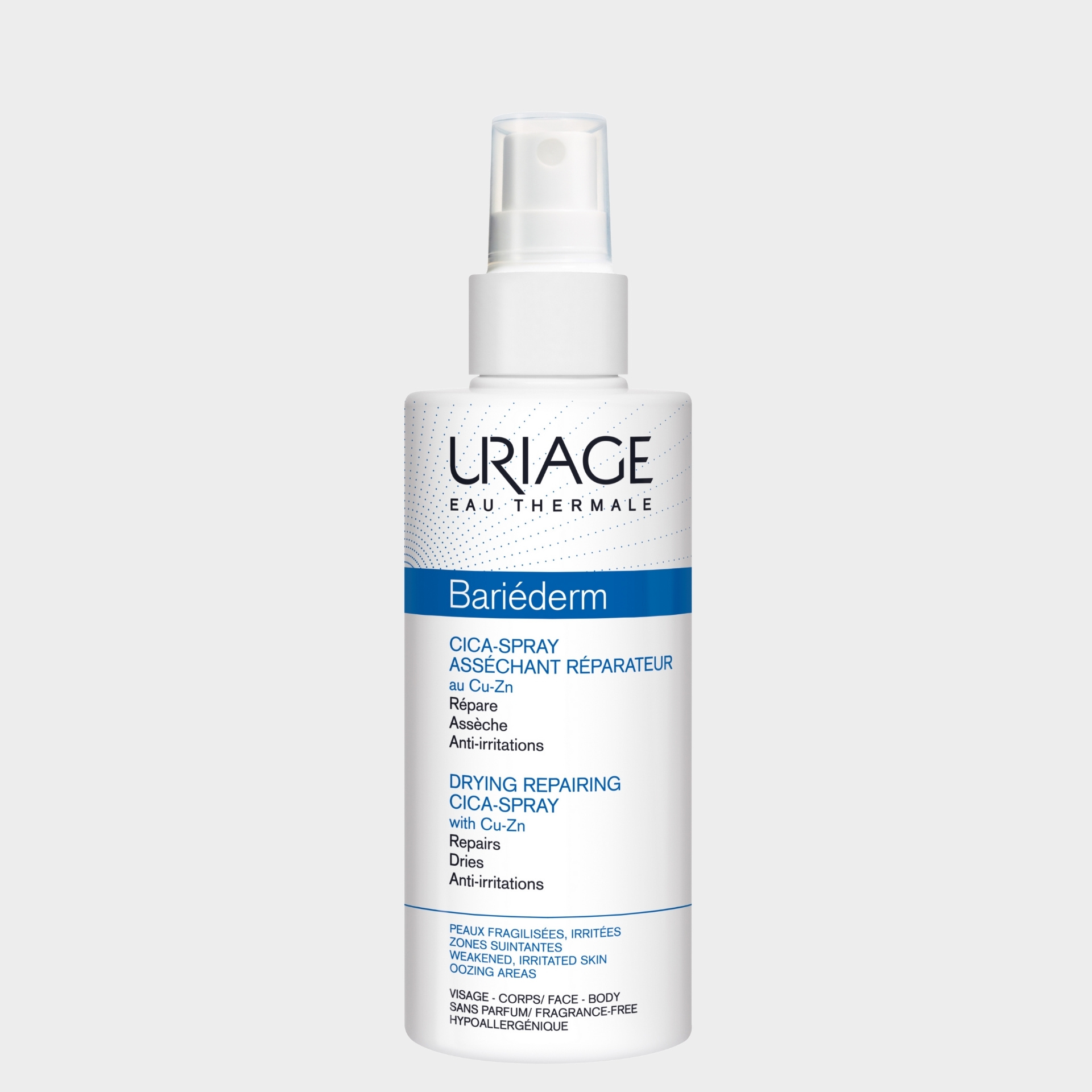 Spray Reparador Rosto Uriage Bariéderm Cica-Spray Cu-Zn Pele Fragilizada 100 ml