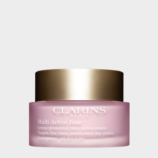 Creme Rosto Anti-Idade Clarins Multi-Active Jour Crème Primeiras Rugas 50 ml Creme Rosto Anti-Idade Clarins Multi-Active Jour Crème Primeiras Rugas 50 ml
