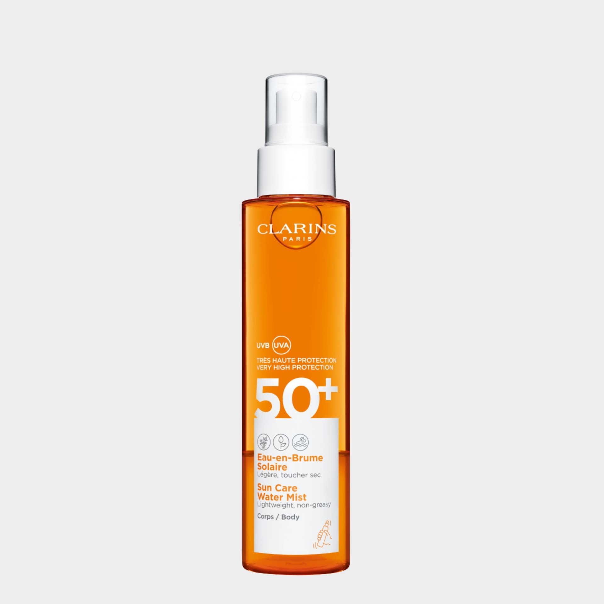 Protetor Solar Corpo Clarins SPF50 Eau-en-Brume Solaire 150 ml