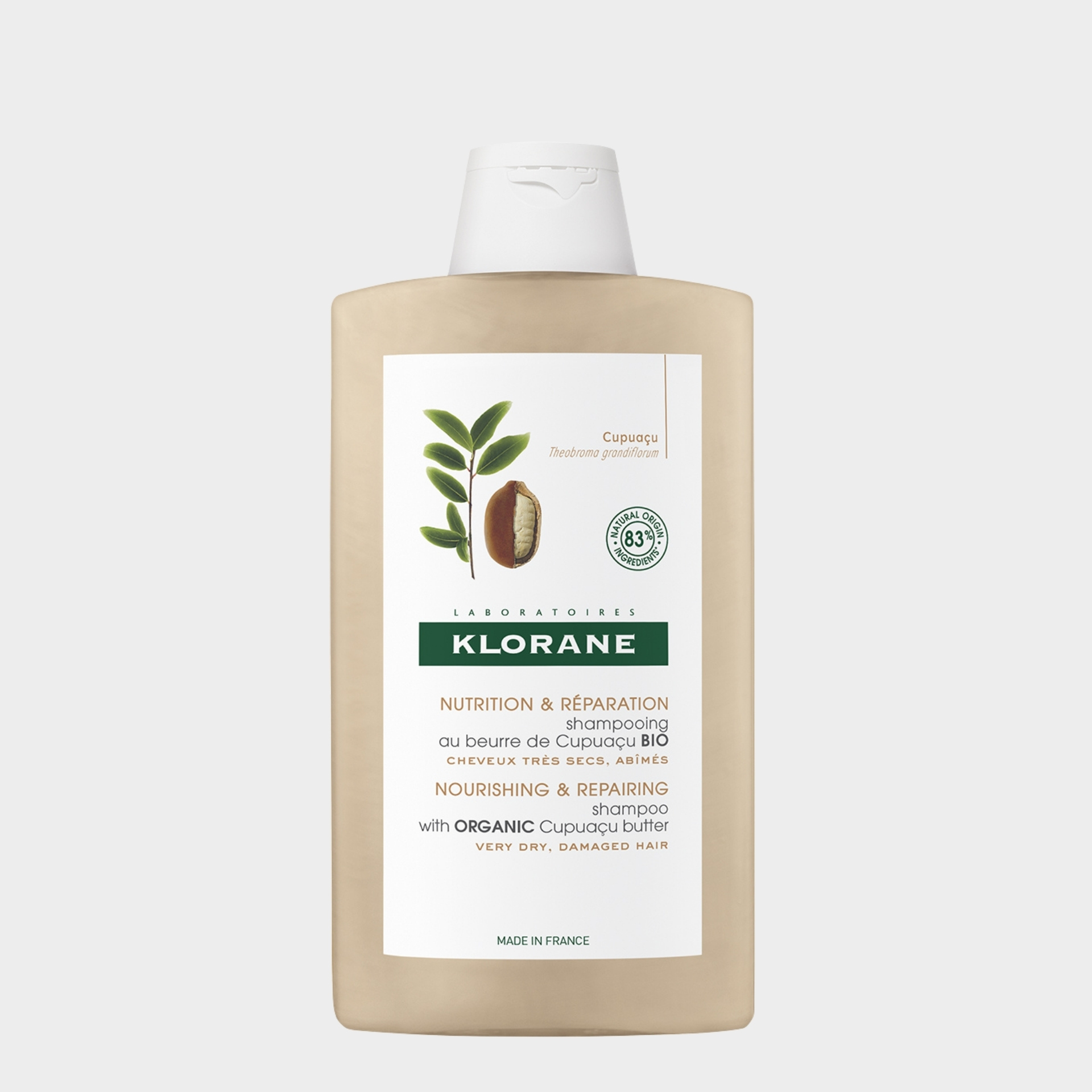 Champô Nutritivo Klorane Capilar Manteiga de Cupuaçu Bio Cabelo Seco Danificado 400 ml