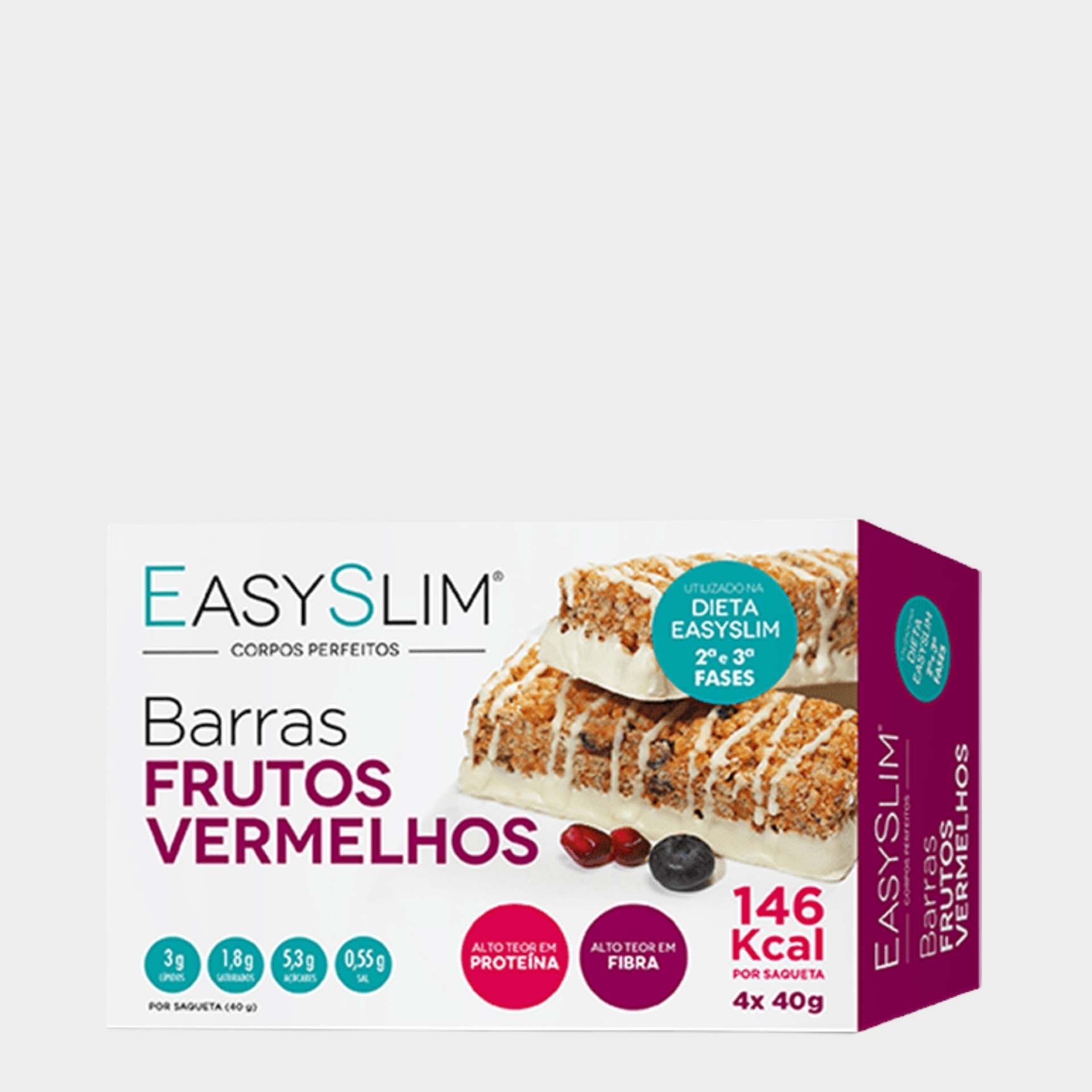 Barras Proteícas EasySlim Frutos Vermelhos 4x 40g