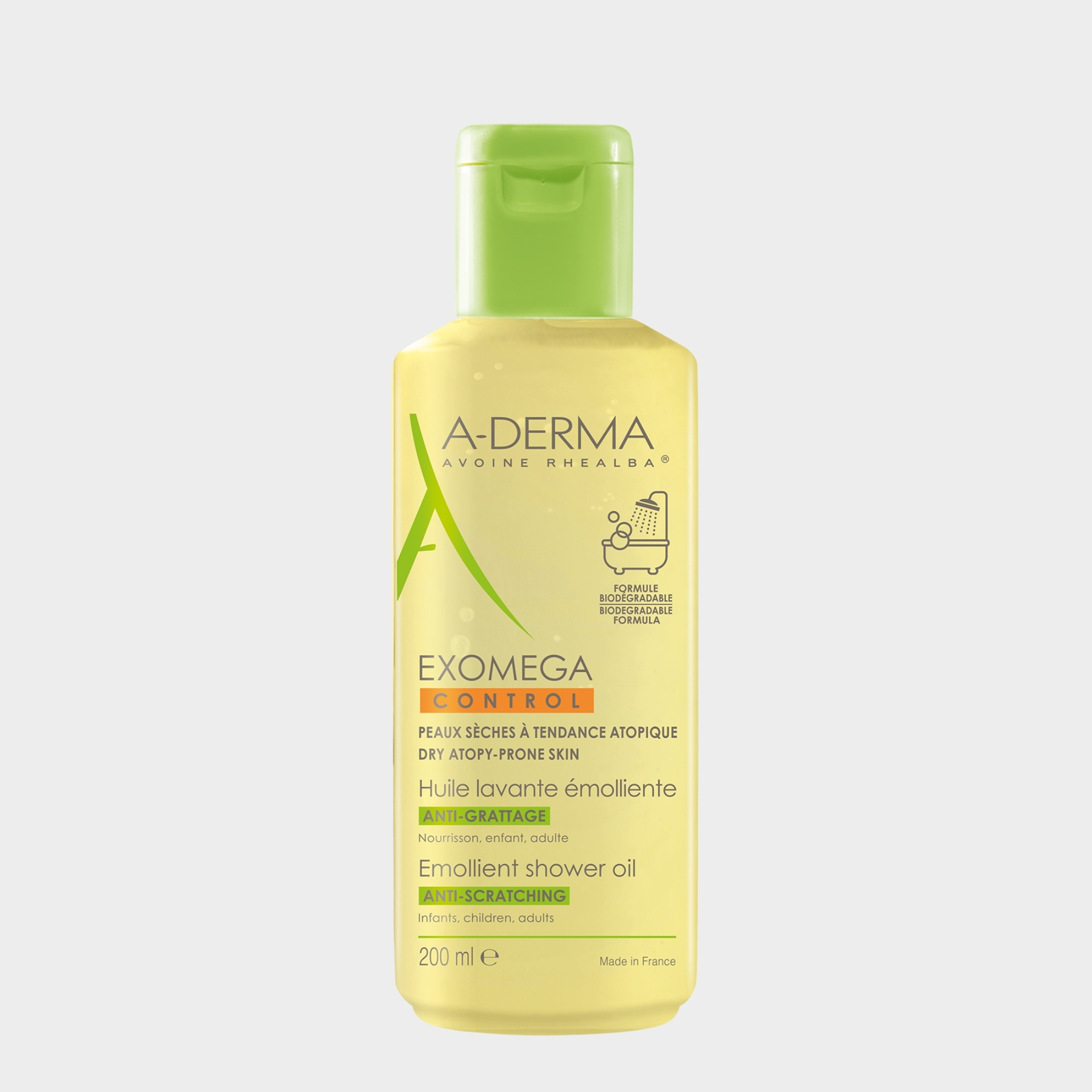 Óleo Duche Emoliente A-Derma Exomega Pele Atópica Seca 200 ml