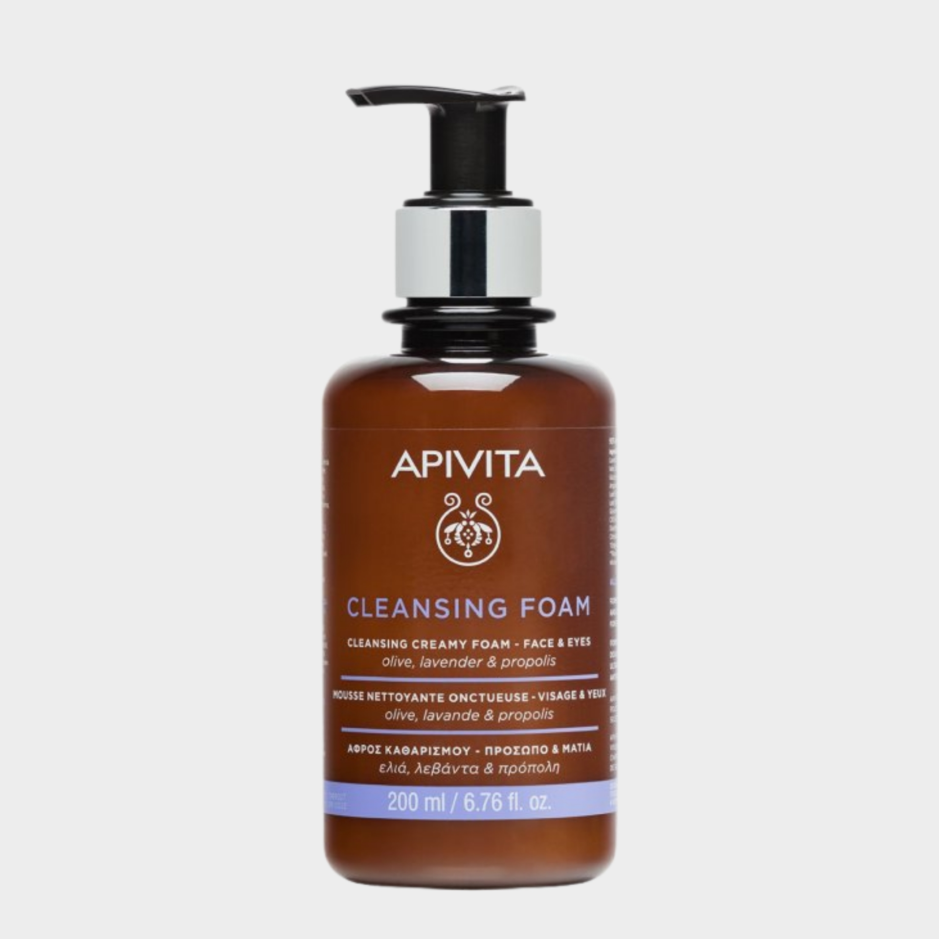 Espuma Limpeza Rosto e Olhos Apivita 200 ml