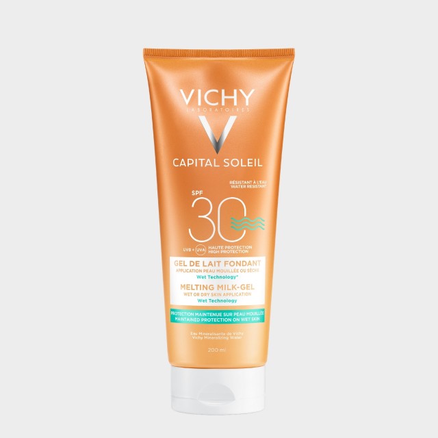 Protetor Solar Corpo Vichy Idal Soleil Wet Technology Desporto SPF30 200 ml