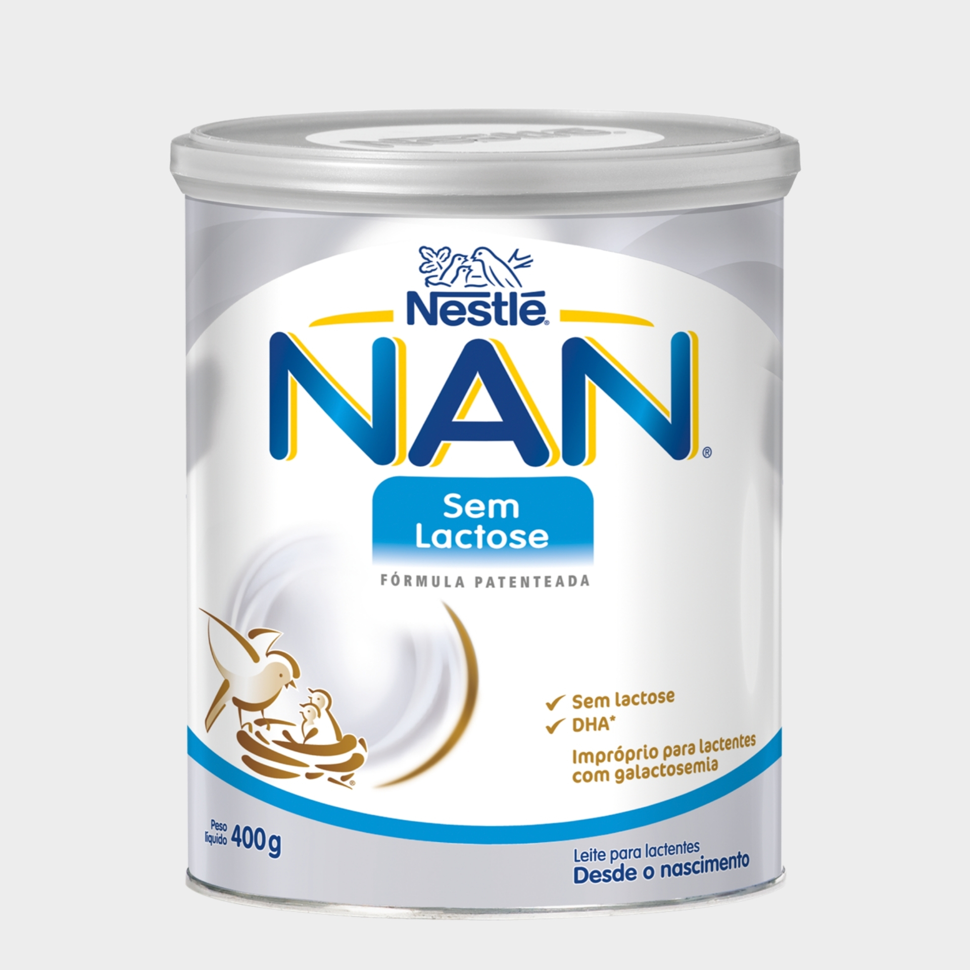 Leite Sem Lactose Nestlé NAN Desde o Nascimento 400 gr