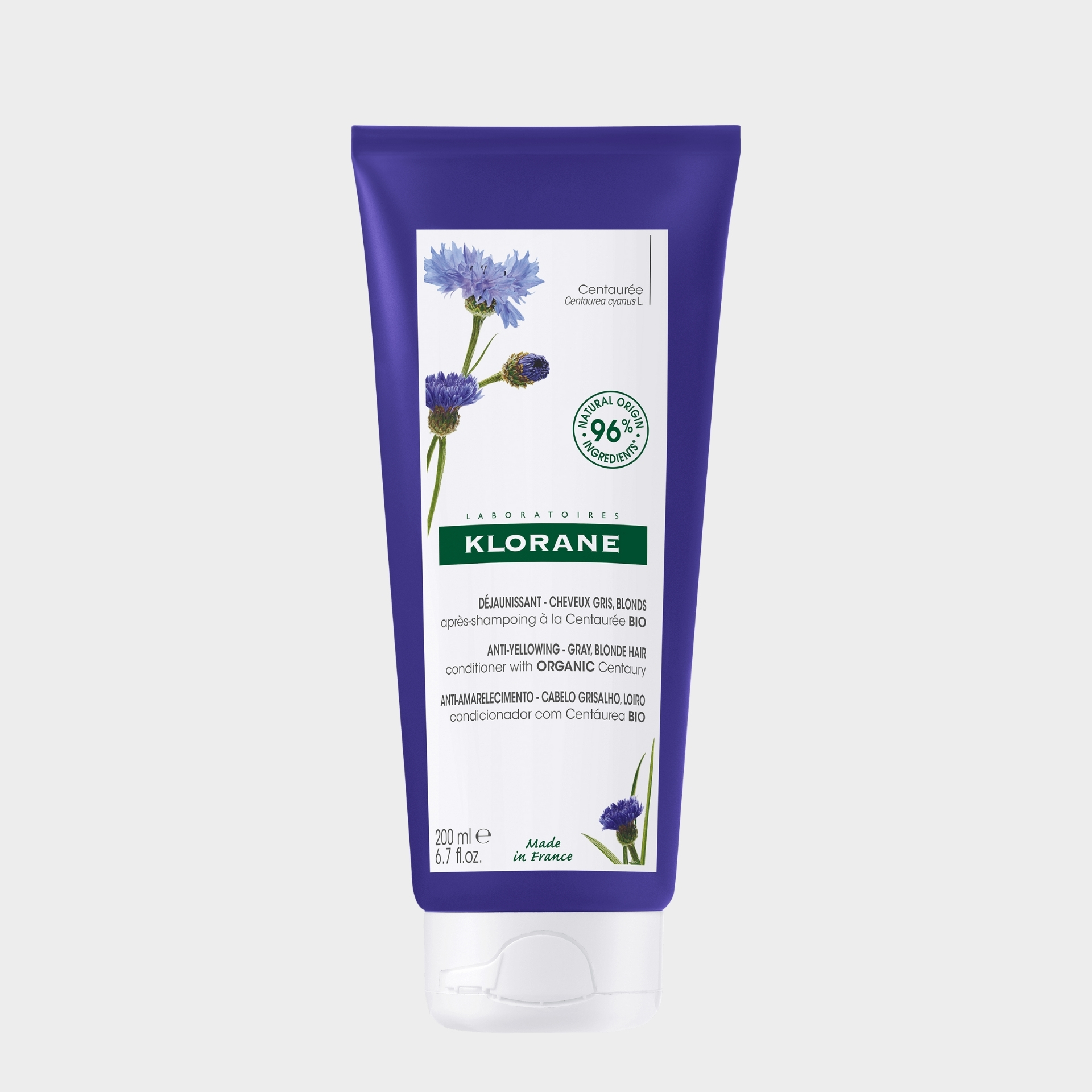 Condicionador Klorane Centáurea Bio Cabelo Branco 200 ml