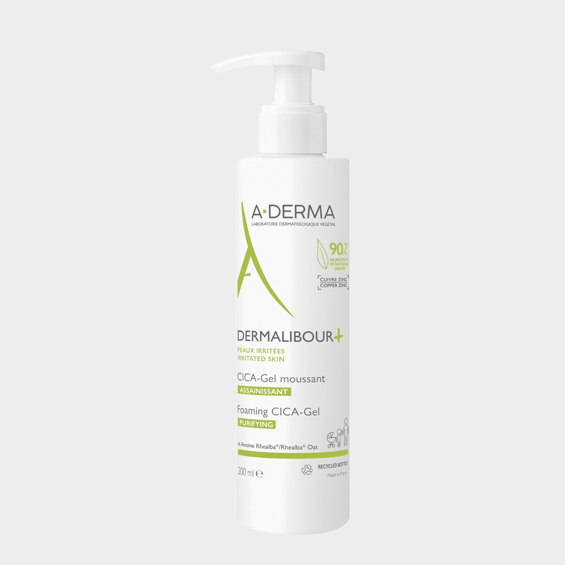 Espuma Purificante A-Derma Dermalibour+ Cica-Gel Pele Irritada 200 ml