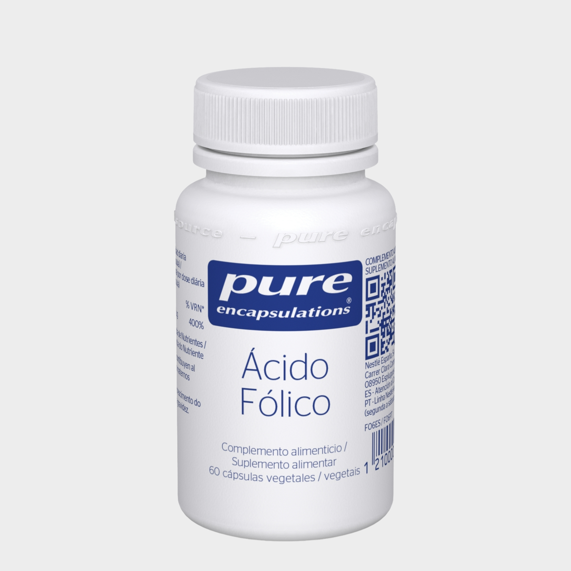 Suplemento Concepção & Gravidez Pure Encapsulations Ácido Fólico 60 cáps