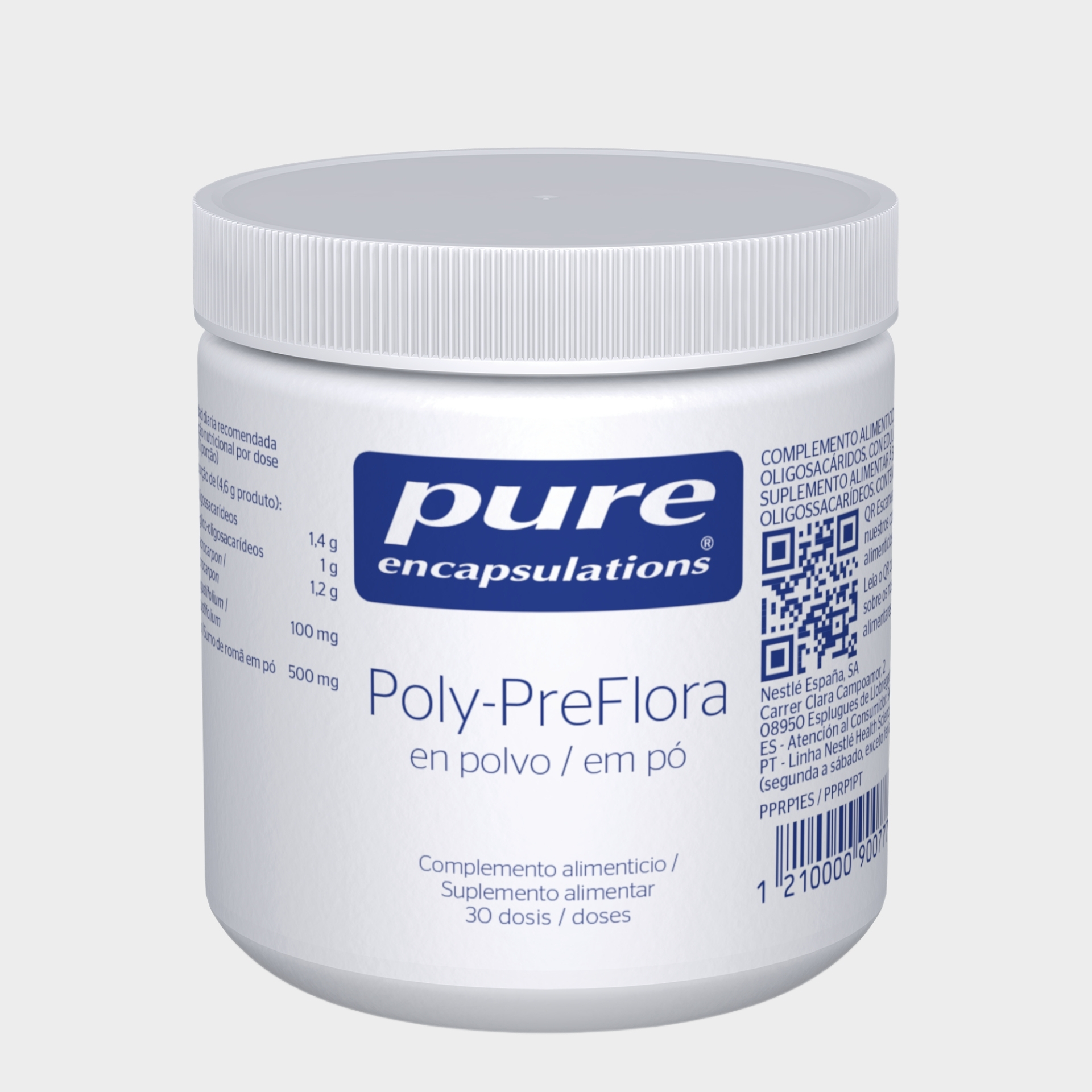 Suplemento Saúde Digestiva Pure Encapsulations Poly-PreFlora 138 gr