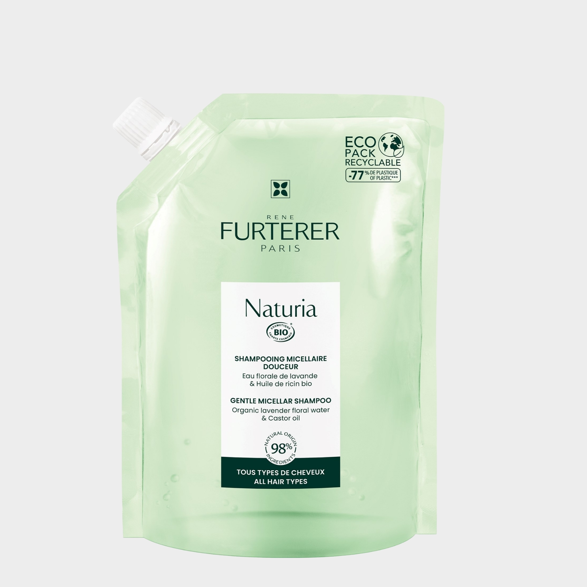 Champô Micelar Suave René Furterer Naturia Recarga 400 ml