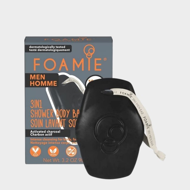 Sabonete 3 em 1 Homem Foamie Men Carvo Ativado 90 gr