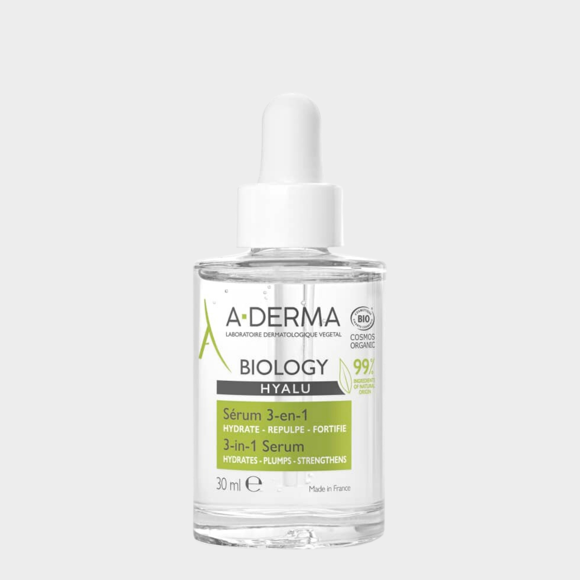 Sérum Rosto A-Derma Biology Hyalu 3 em 1 30 ml