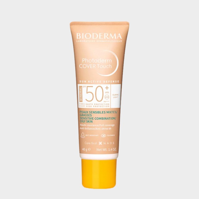 Protetor Solar Rosto Bioderma Photoderm Cover Touch Tom Muito Claro SPF50 40 ml