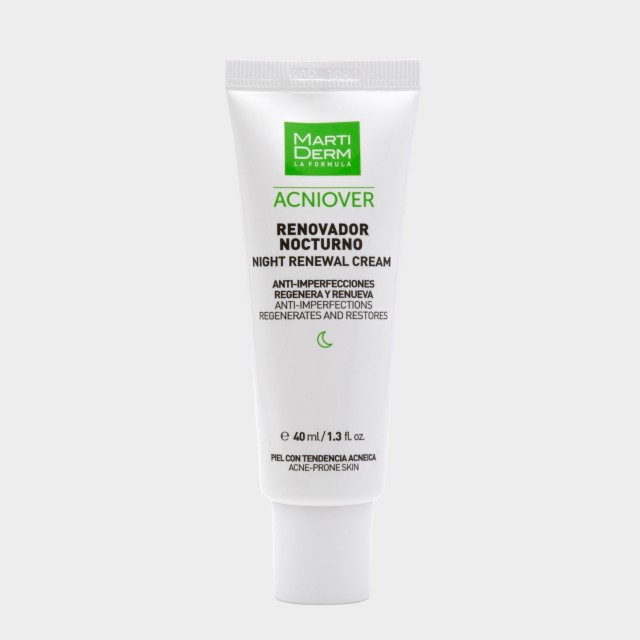 Creme Renovador Noite Rosto MartiDerm Acniover Pele Oleosa Tendncia Acneica 40 ml
