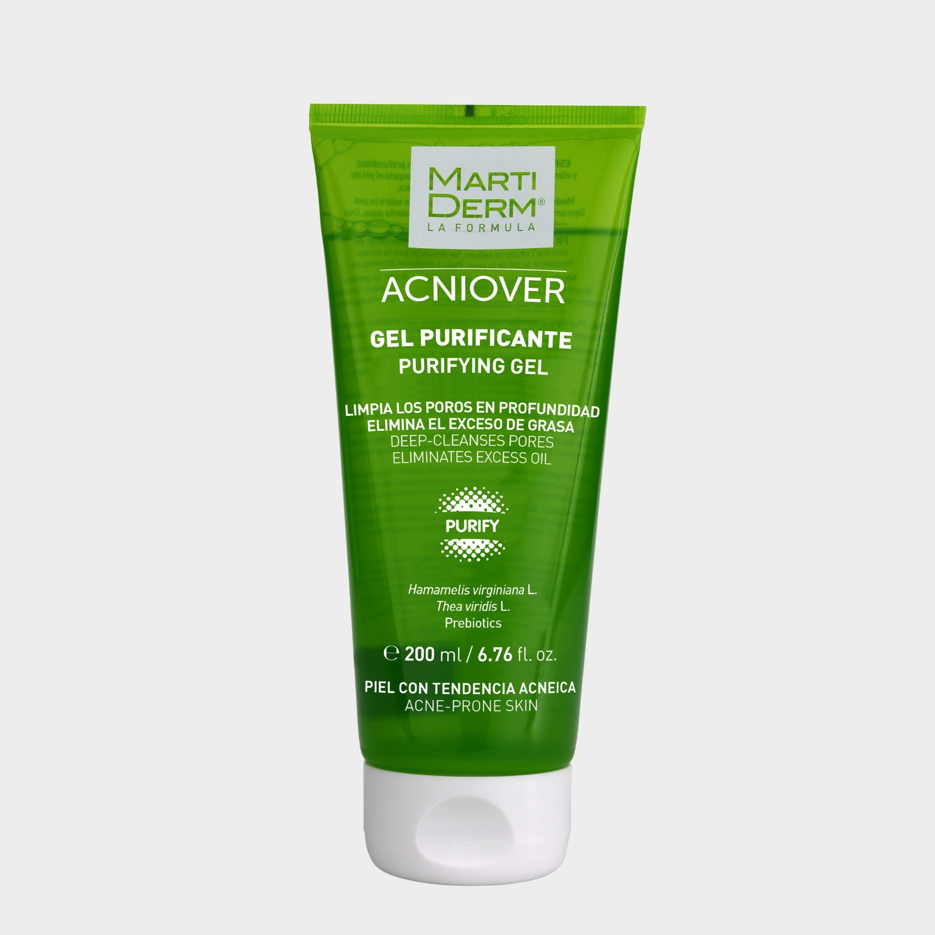 Gel Purificante Rosto MartiDerm Acniover Pele Oleosa Tendência Acneica 200 ml