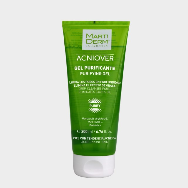 Gel Purificante Rosto MartiDerm Acniover Pele Oleosa Tendncia Acneica 200 ml