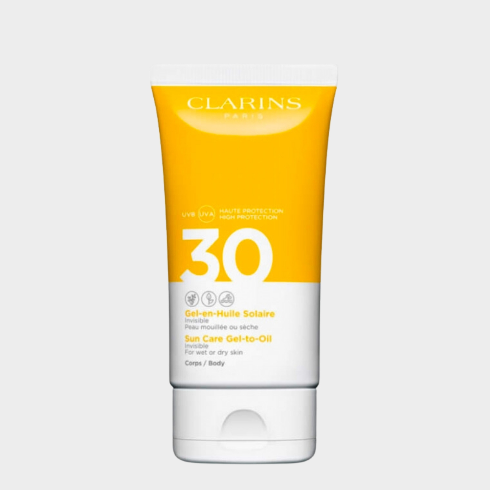 Protetor Solar Gel em Óleo Invisível Clarins Gel-en-Huile Solaire Invisible Corps SPF30 150 ml