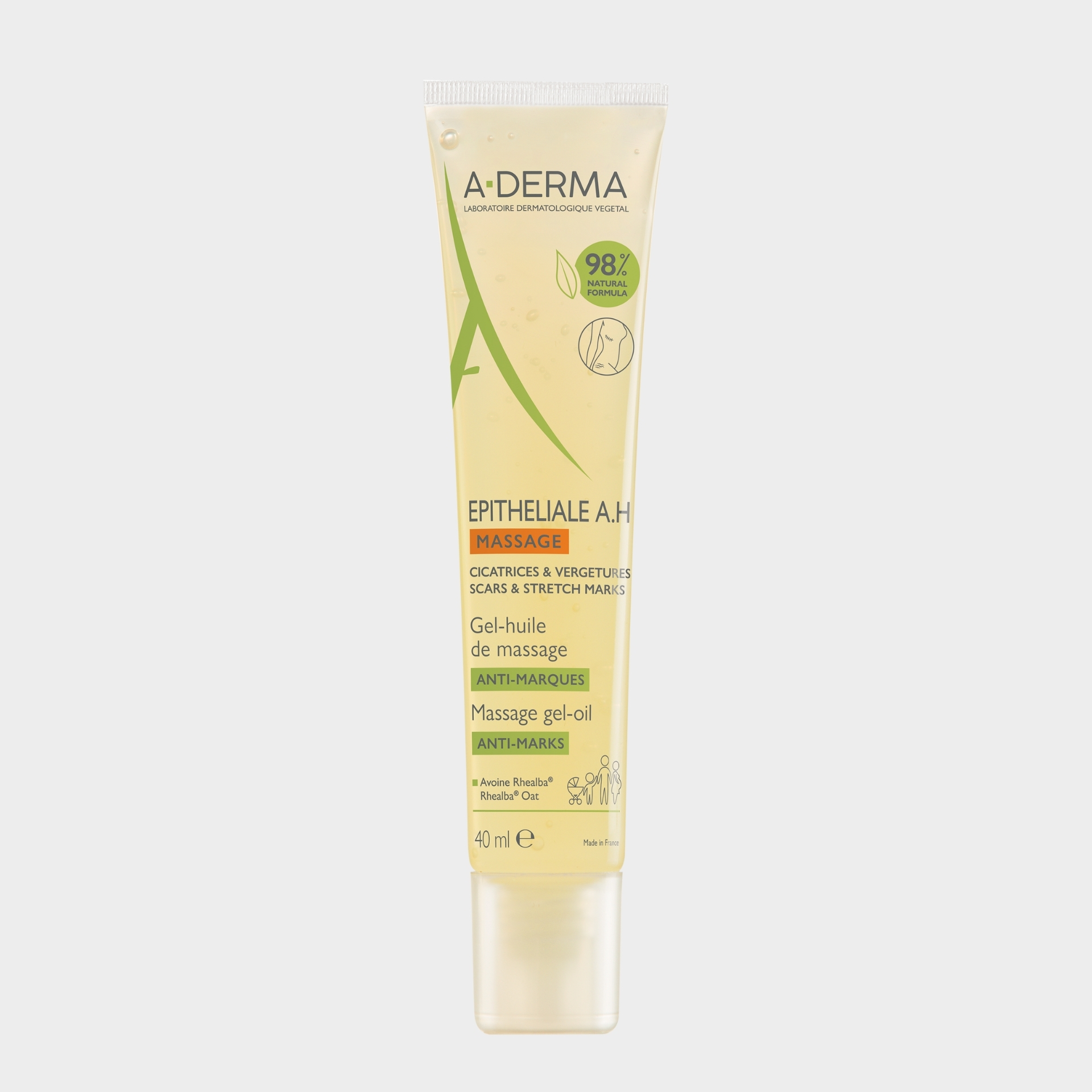Gel-Óleo Anti-Marcas A-Derma Epitheliale A.H Duo Massagem Cicatrizes e Estrias 40 ml