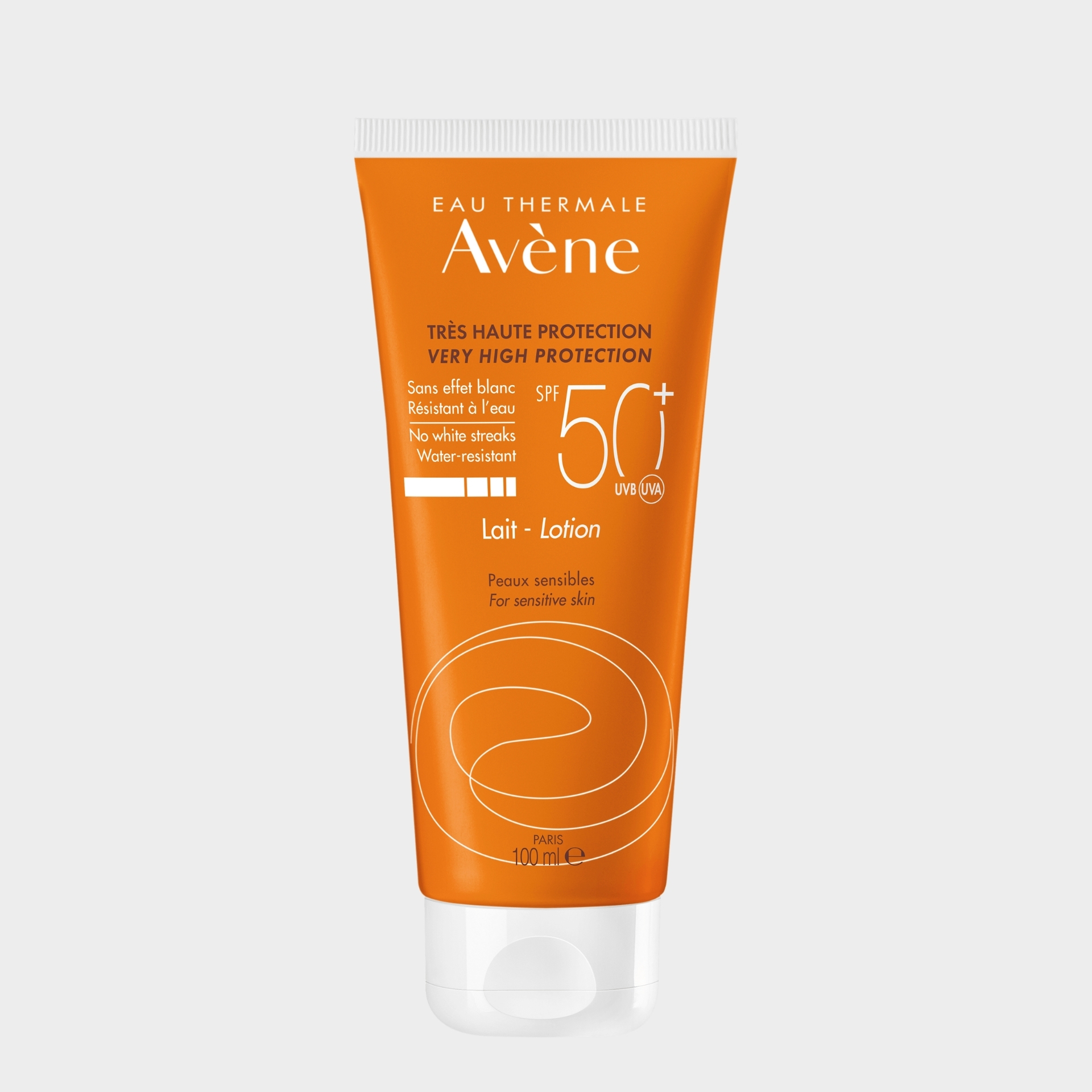 Leite Protetor Solar Avène SPF50+ Pele Muito Clara e Hipersensível 100 ml