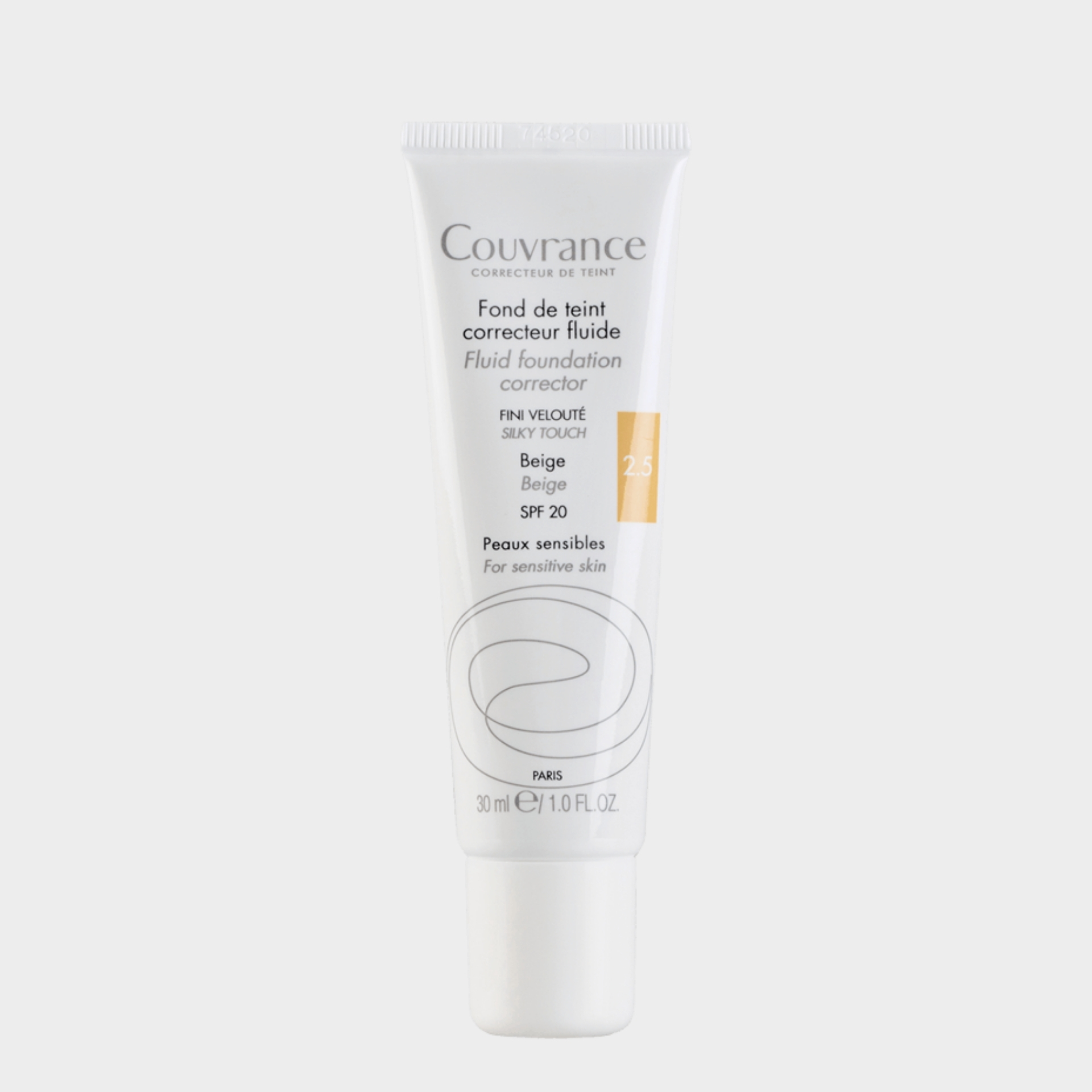 Base Fluida Corretora Avène Couvrance SPF20 Tom Bege Pele Sensível 30 ml