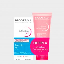 Creme Anti-Vermelhido Sensibio + Gel Lavante Moussant Bioderma 40 + 100 ml